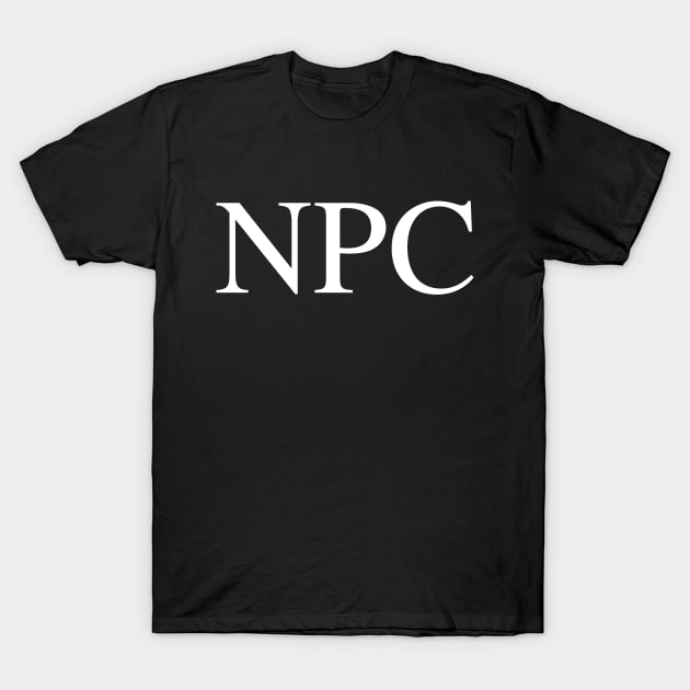 NPC Text T-Shirt by blueversion